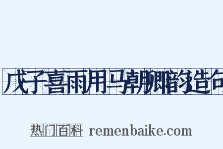 戊子喜雨用马朝卿韵造句是什么意思的图片